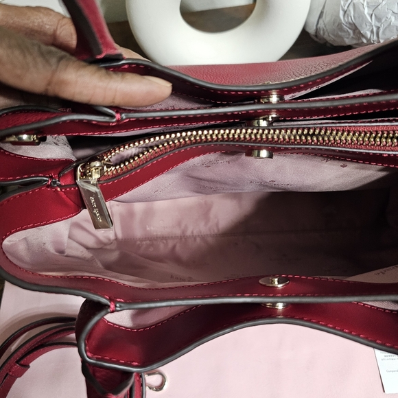 Kate Spade Large Dumpling Satchel Red Jam - Picture 7 of 11